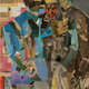 Three Men, 1966-67. Mixed-media collage of various papers on canvas, 57 1/2 x 41 5/8 inches. Signed, Michael Rosenfeld Gallery. (Courtesy of Art Basel)